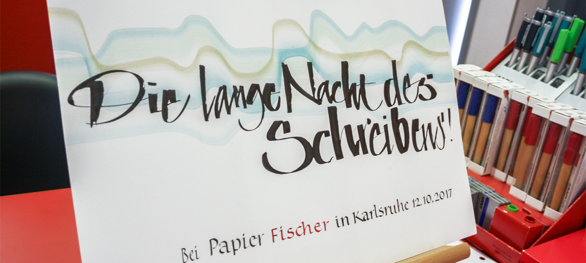 Rückblick: Die Lange Nacht des Schreibens bei PapierFischer in Karlsruhe