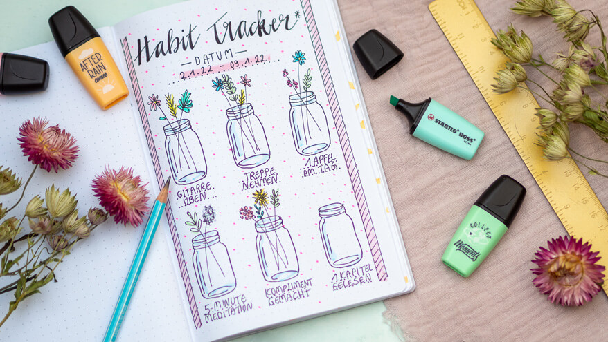 Mit Bullet Journal Tracker alle Aktivitäten stets im Blick haben