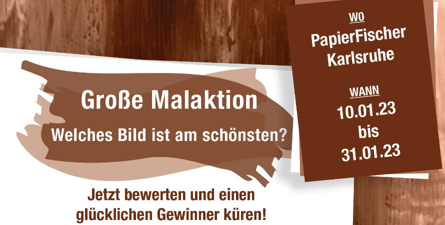 Wer gewinnt die große Malaktion bei PapierFischer
