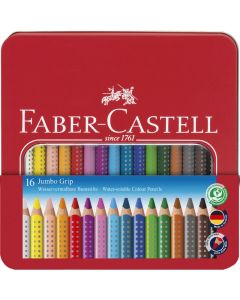 Faber-Castell Buntstifte Jumbo Grip 16er Set im Metalletui 