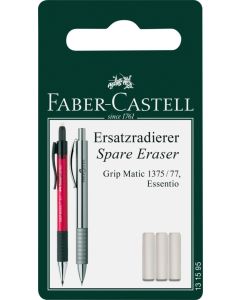 Faber-Castell Ersatzradierer für Druckbleistift Grip Matic 3 Stk./ Pack
