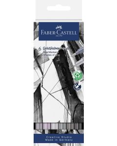 Faber-Castell Dual Marker Goldfaber Aqua Grautöne 6er Etui