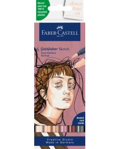Faber-Castell Marker Goldfaber Sketch Dual Marker 6er Etui Porträt 