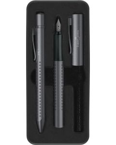 Faber-Castell Füllfederhalter und Kugelschreiber  Grip 2011 Edition anthrazit im Geschenketui 