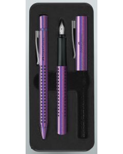 Faber-Castell Füllfederhalter und Kugelschreiber Grip 2011 Glam Violet im Geschenketui 
