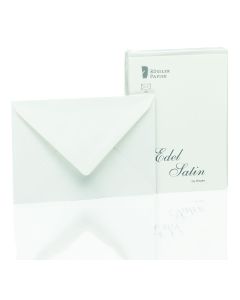 Rössler Papier Edel Satin Briefumschlagpack 20/C6, weiß