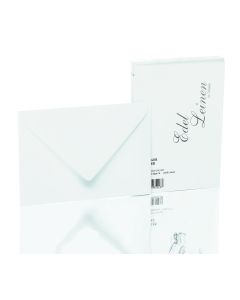 Rössler Papier Edelleinen Briefumschlagpack 20/C6, weiß