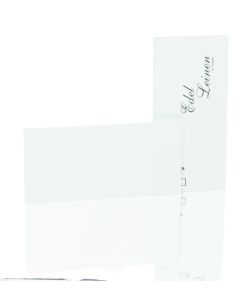 Rössler Papier Edelleinen Kartenpack 20/DIN Lang , weiß