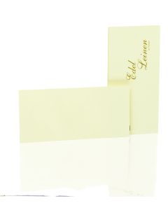 Rössler Papier Edelleinen Kartenpack 20/DIN Lang, ivory