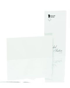 Rössler Papier Edel Satin Kartenpack 20/DIN Lang weiß