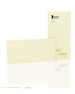 Rössler Papier Edel Satin Kartenpack 20/DIN Lang ivory