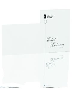 Rössler Papier Edelleinen Kartenpack 20/DIN A6, weiß