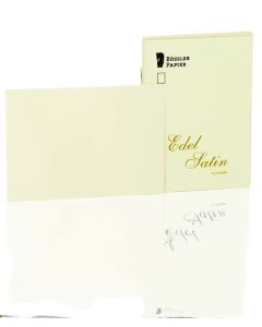 Rössler Papier Edel Satin Kartenpack 20/DIN A6 ivory