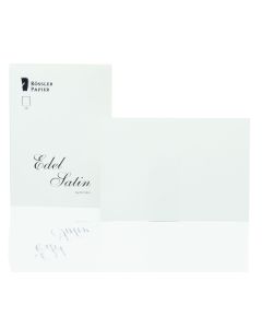 Rössler Papier Edel Satin Kartenpack 20/DIN A6 weiß