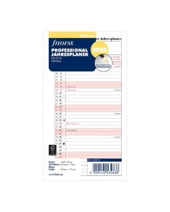 Filofax Personal Kalendereinlage 2025 Jahresplan Leporello Deutsch Professional