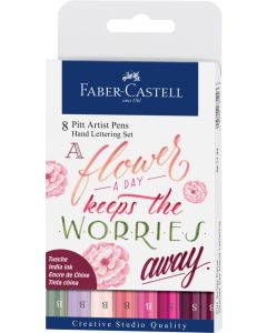 Faber-Castell Tuschestift PITT artist pen Lettering Pinktöne 8 Stk.