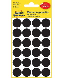 Avery Zweckform Markierungspunkt 18mm schwarz 96St