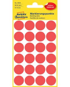 Avery Zweckform 3004 Markierungspunkte, Ø 18 mm, rot