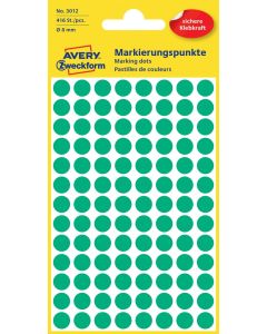 Avery Zweckform 3012 Markierungspunkte, Ø 8 mm, grün