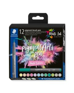 STAEDTLER  Brush Pen Pigment Pastel 371 12er Set