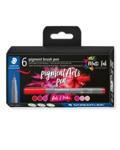 STAEDTLER  Brush Pen Pigment 371 Reds & Pinks 6er Set