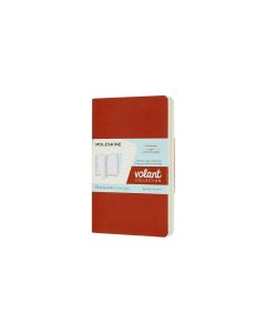 Moleskine Notizheft Volant Pocket Softcover 2er Set Rot/Blau, liniert