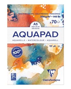 Clairefontaine Goldline Aquarellblock 300g/m² A5 70 Blatt