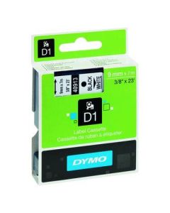 DYMO Schriftbandkassette D1 9mm x 7m Schwarz/Weiß