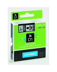 DYMO Schriftbandkassette D1 9 mm x 7 m Schwarz/Transparent