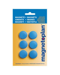 Magnetoplan Magnet Discofix Hobby (Ø=25 mm), dunkelblau, 6 