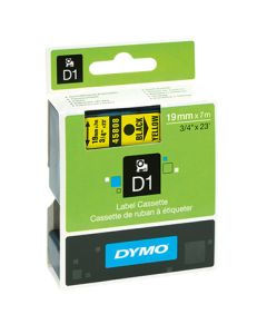 DYMO Schriftbandkassette D1 19mm x 7 m Schwarz/Gelb 