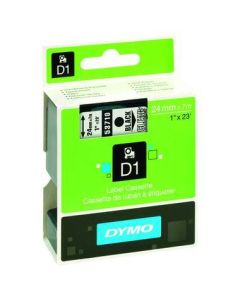 DYMO Schriftbandkassette D1 24 mm x 7 m Schwarz/Transparent