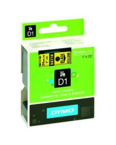 DYMO Schriftbandkassette D1 24mm x 7m Schwarz/Gelb 
