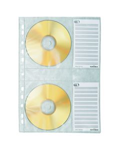 Durable CD Hülle A4 tr 5St für 4 CDs, Universallochung