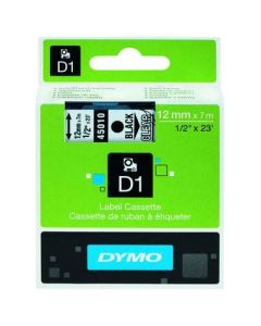 DYMO Schriftbandkassette D1 12 mm x 7 m schwarz/transparent