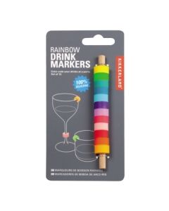 Kikkerland Glas-Markierer-Set Rainbow