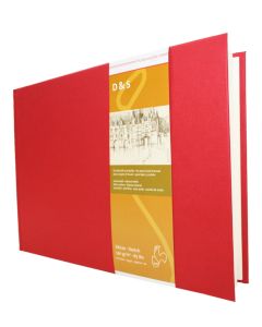 Hahnemühle Skizzenbuch D&S DIN A5 Querformat rot
