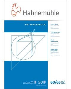 Hahnemühle Transparentpapier Entwurfsblock A4 60/65 g/m²