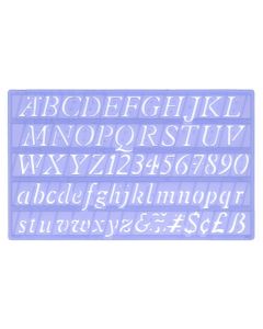 Standardgraph Schriftschablone Italic 20 mm