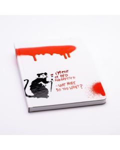 Pininfarina Notizbuch Ruled Banksy Rat White liniert