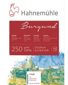 Hahnemühle Aquarellblock Burgund 17 x 24 cm rau