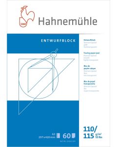 Hahnemühle Transparentpapier Entwurfsblock A3 110/115 g/m²
