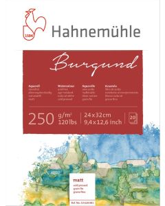 Hahnemühle Aquarellblock Burgund 24 x 32 cm matt