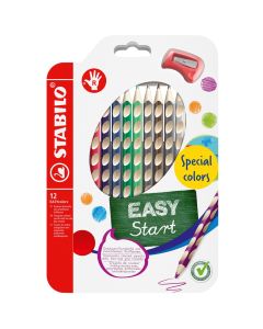 STABILO Dreikant-Buntstifte EASYcolors im 12er Kartonetui für Rechtshänder