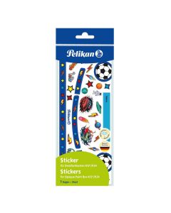 Pelikan Stickerbogen Blau/Fußball für Deckfarbkasten K12/24