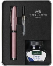 Faber-Castell Füllfederhalter Set Essentio Aluminium Rosé M