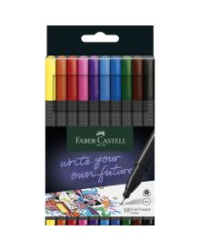 Faber-Castell Fineliner Finepen Grip 10er Etui 