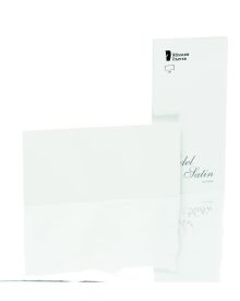 Rössler Papier Edel Satin Kartenpack 20/DIN Lang , weiß