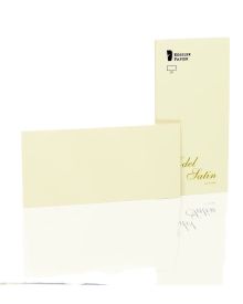 Rössler Papier Edel Satin Kartenpack 20/DIN Lang , ivory