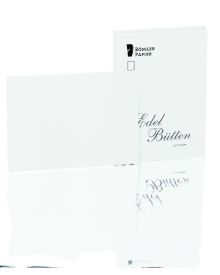 Rössler Papier Edelbütten Kartenpack 20/DIN A6, weiß
